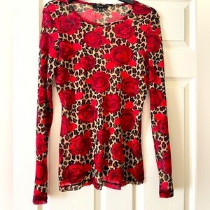 Leopard and rose top!
